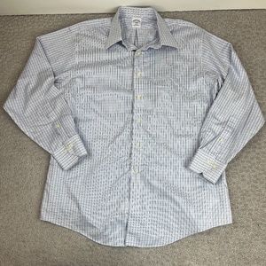 Brooks Brothers 346 Check Dress Shirt Slim Fit 17 4/5